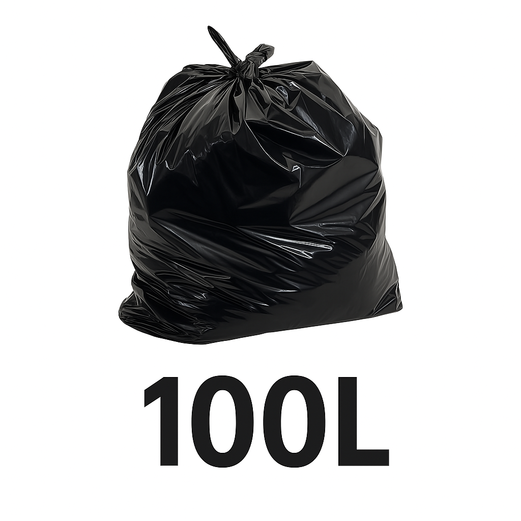 Saco De Lixo 100 L Preto - 100 Unidades