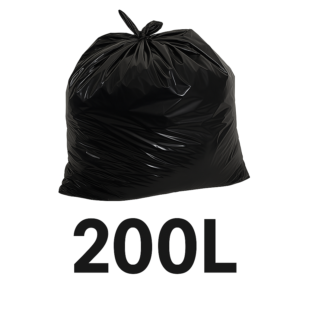 Saco De Lixo 200 L Preto - 100 Unidades